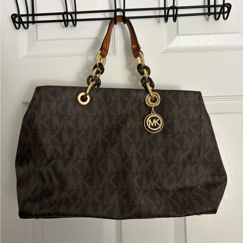 Michael Kors Cynthia Medium Brown Satchel